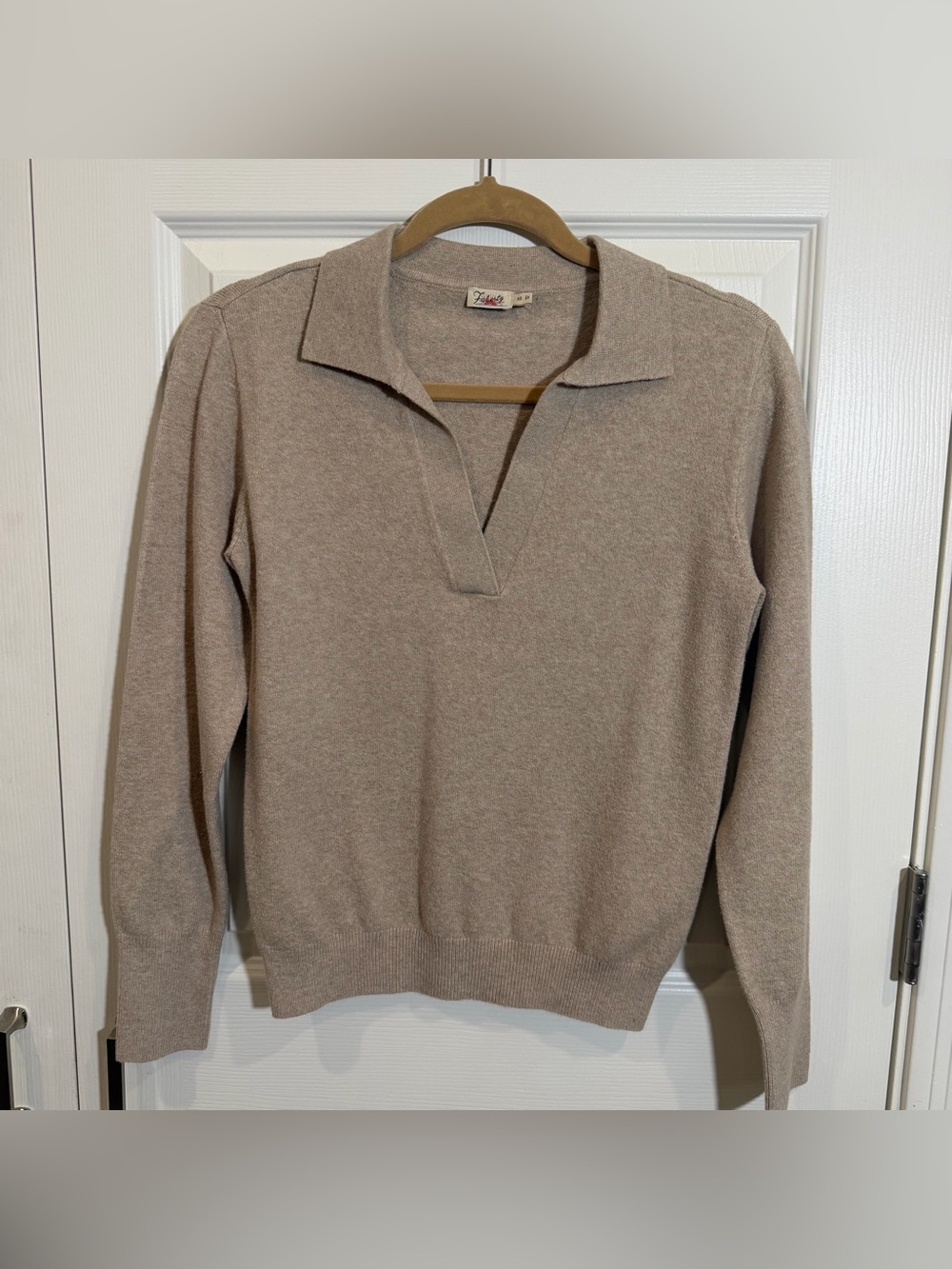 Tan Faherty Jackson Sweater Polo Shirt. Women’s Size XS